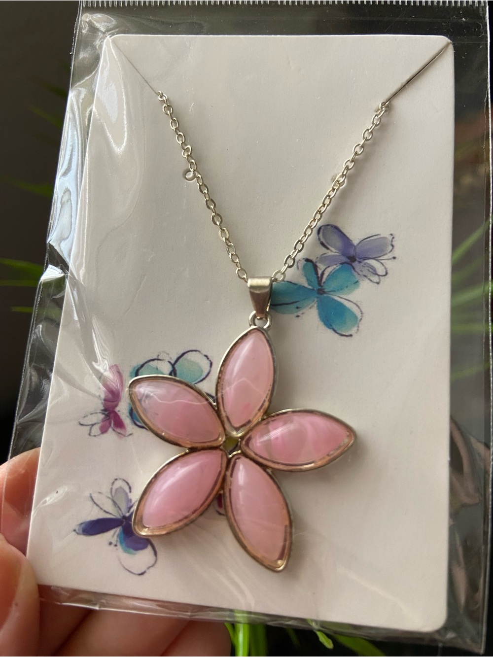 Delicate Pink Floral Petal Necklace for Women